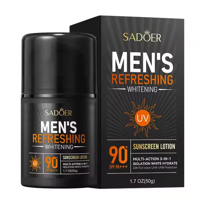 SAODER Protector Solar para Hombre para Cara Cuello Cuerpo Bloqueador Solar para Hombres Protector Solar Protección UV Crema Solar Hidratante para Hombre - 1