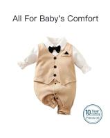 Primavera y otoño estilo niños y niñas guapo caballero vestido Formal saliente algodón cómodo mono de bebé de manga larga - details 0