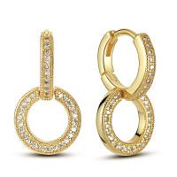 Pendientes de aro de Plata de Ley 925 para mujer, aretes con forma de corazón, luna y estrella, regalos de joyería - details 10