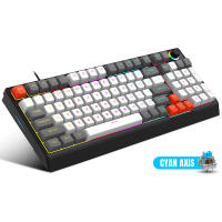 Teclado mecánico K98, eje azul, eje rojo, moldeo por inyección de dos colores con cable, periféricos de juego de teclas de sublimación térmica - details 38