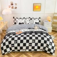 Juego de funda nórdica a cuadros negra y gris, ropa de cama Reversible con rejilla geométrica, funda de edredón suave para niños, adolescentes y adultos, decoración de dormitorio - details 37