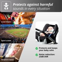 Orejeras de reducción de ruido para bebés y niños pequeños, protección auditiva para bebés, auriculares contra daños auditivos, mejora el sueño - details 2