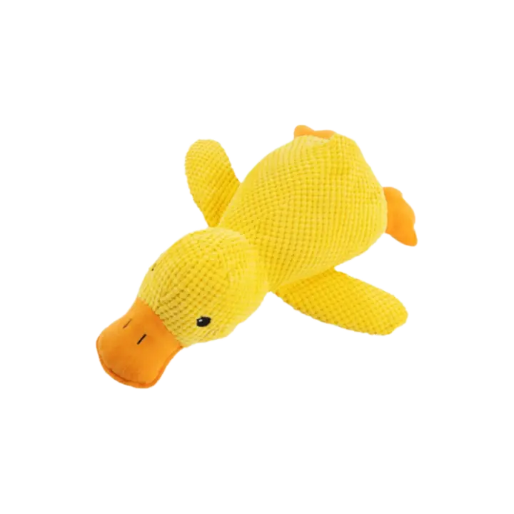 Juguete de Peluche de Pato Resistente a Mordiscos, Alivio de Sonidos, Amigable con Perros Pequeños y Medianos Amarillo, Juguete de Mascotas - 1