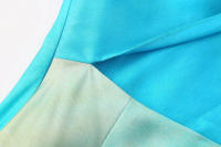 TRAFZA-Vestido largo hasta el tobillo con hombros descubiertos para mujer, traje asimétrico con pliegues y cremallera, moda de verano - details 11