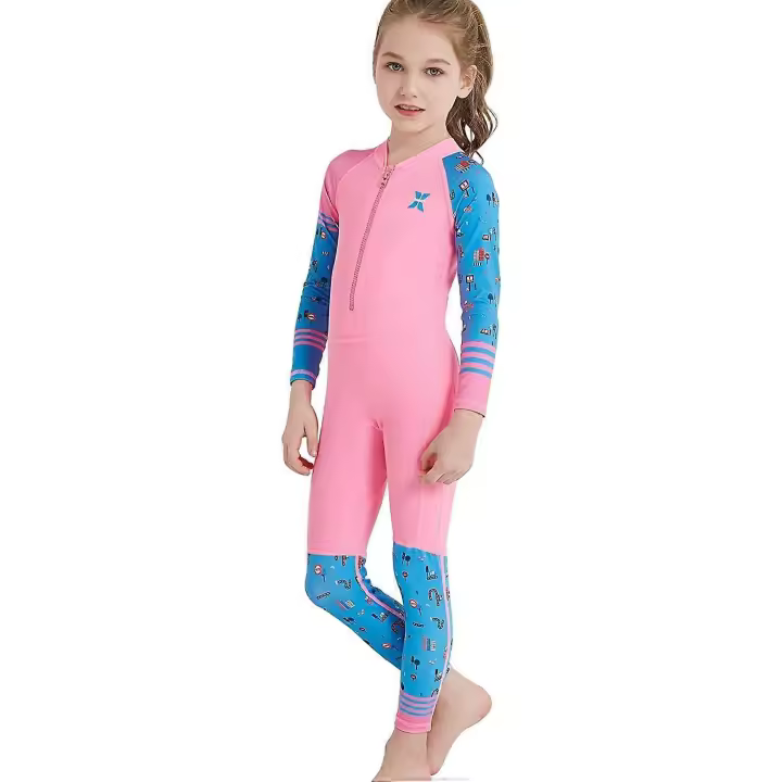 Traje de neopreno para niños y niñas, traje de baño con protección UV de cuerpo completo BSSM - 1