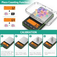 Báscula Digital electrónica multifunción de alta precisión, balanza de cocina para alimentos con pantalla LCD, 0,05g-300g - details 0