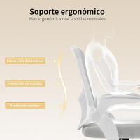 Soporte Lumbar, Silla de Escritorio de Respaldo con Reposacabezas y Altura Ajustables, Reposabrazos Abatible, - details 2