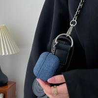 Funda protectora vaquera con patrón de tela para auriculares AirPodsPro2, 2022, 2023, hebilla de cinturón de PU - details 6