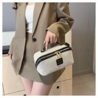 Bolsa con cierre de lona de gran capacidad para cosméticos, estuche organizador de maquillaje portátil para mujer, artículos de tocador de almacenamiento de viaje - details 10