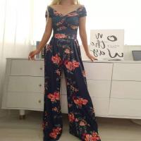 Mono elegante de cintura alta con estampado de moda y hombros descubiertos para mujer, primavera 2025 - details 3