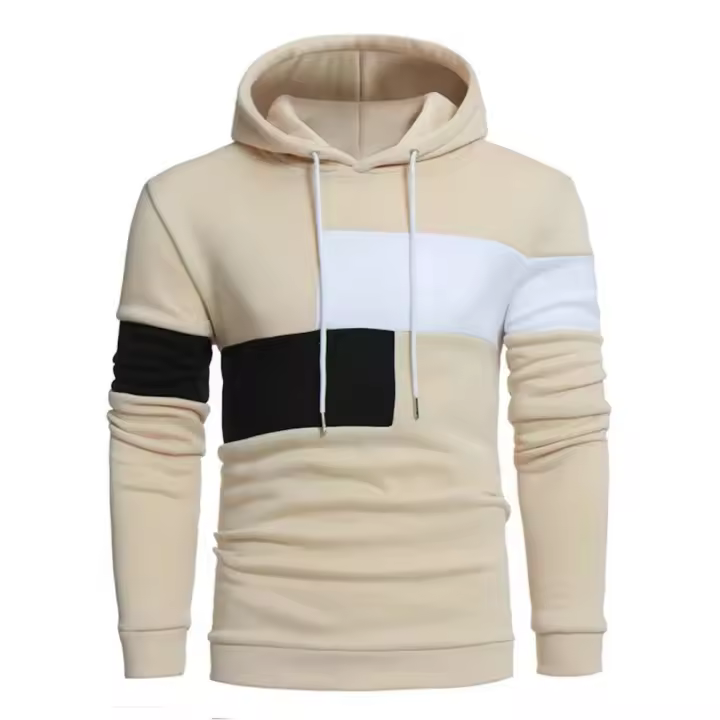 Suéter multicolor con costuras para hombre, Sudadera con capucha de color, moda de otoño e invierno, novedad de 2024 - 1