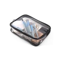 Bolsa de lavado con cremallera de TPU informal portátil, organizador de maquillaje femenino, almacenamiento de baño, bolsa de cosméticos transparente, estuche de maquillaje, bolsa de almacenamiento - details 7