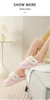 Zapatillas de algodón desmontables y lavables para interiores para hombre y mujer, pantuflas de lana de felpa para el hogar, antideslizantes, impermeables, cálidas y gruesas - details 5
