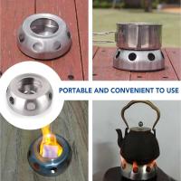 Mini estufa portátil de alcohol para acampar, mochilero, picnic, barbacoa - details 10