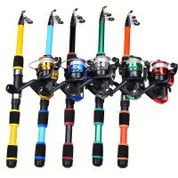 Combo de Pesca Telescópica Proberos Extra Ligero Acción Media, Carrete Resistente, Cebos Variados para Deportes y Afueros - details 4