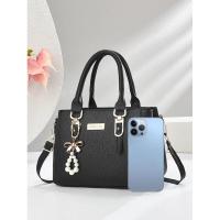 Bolso negro de moda para mujer, accesorios de bolas de piel ocns informales, moderno adecuado para uso diario Mochila de lujo de alta gama - details 5
