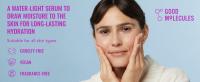 Water-light serum to draw moisture to the skin for long-lasting hydration