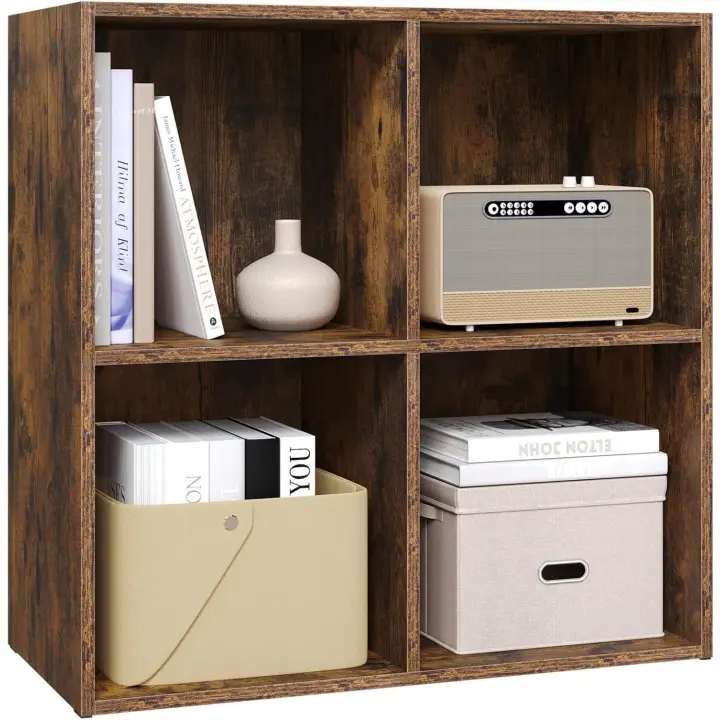 8 Compartimentos de Almacenaje, Libreria Biblioteca para Casa y Oficina, Estanteria de Piso Moderna60x29,5x121cm - 1