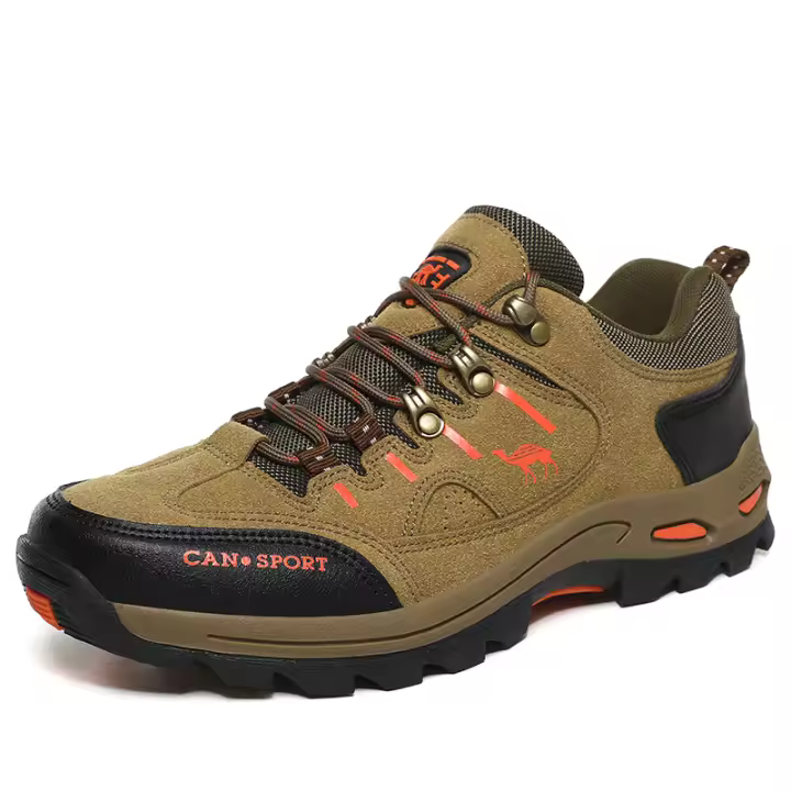 Zapatos de senderismo para hombre, botas de montaña al aire libre, zapatillas de suela gruesa, zapatos de Trekking con cordones a la moda - 1