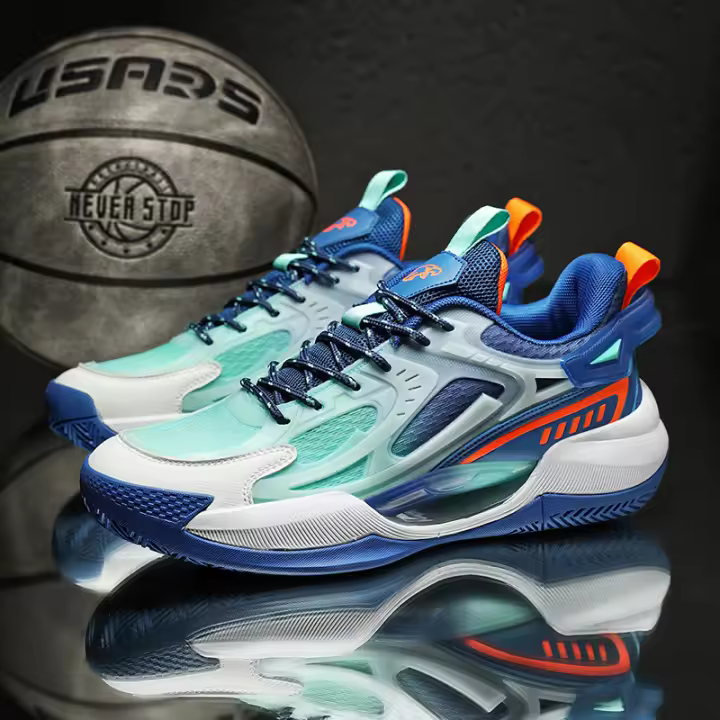 Zapatillas de baloncesto para hombre con efecto fluorescente |   Zapatillas deportivas con sonido por fricción |   Entrenamiento y Competencia Interior/Exterior |   Tallas 36-45 - 1