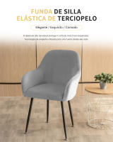 Funda de silla de comedor de alta gama Forcheer Funda de asiento de terciopelo elástica de spandex para sala de estar - details 0