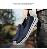 Zapatos de malla tejida con mosca transpirables para hombres, zapatos de tela de suela gruesa de un pedal - details 6