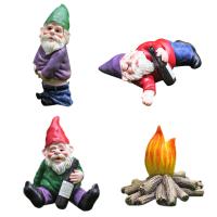 Mini estatua de gnomos de jardín de hadas, decoración de micropaisaje de musgo de resina, estatuilla enana en miniatura de hadas al aire libre, adornos de resina - details 0