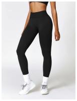 Mallas de Yoga para mujer, pantalones deportivos sin costuras de cintura alta, con realce de caderas, para entrenamiento y correr - details 26