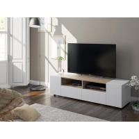TV, Mueble de Salón, Juego de Muebles, Modelo Tamiko, Acabado en Blanco Artik y Roble Canadiense, Medidas: 138 cm (Ancho) x 36 cm (Alto) 42 cm (Fondo) - details 6
