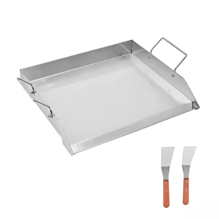 SucceBuy Plancha superior plana de acero inoxidable de 18 x 16 pulgadas para barbacoa y cocina - 1
