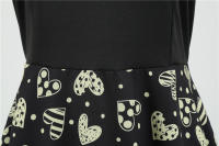 Women plaid print long sleeve vintage a line party dress v neck - details 150