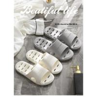 Zapatilla de secado rápido para hombre y mujer, zapatillas de baño antideslizantes de suela suave, zapatillas ahuecadas con fugas, zapatilla de casa informal para pareja - details 1