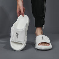 Nuevas sandalias de cuero transpirables de una palabra de arrastre para hombres versión coreana versátil para jóvenes zapatillas británicas de moda - details 27