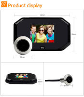 Mirilla inteligente electrónica puerta remoto monitor Timbre con camara exterior - details 3