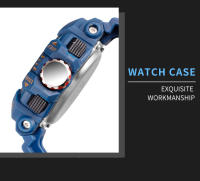 Reloj militar para hombre, resistente al agua, con manecillas luminosas, digital, pulsera de goma, deportivo, 50M, 8043 - details 9