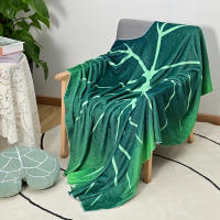 WOSTAR-Manta de franela suave y cálida de hoja gigante para cama, sofá, Gloriosum, planta, decoración del hogar, sofá, toalla, Cobertor - details 3