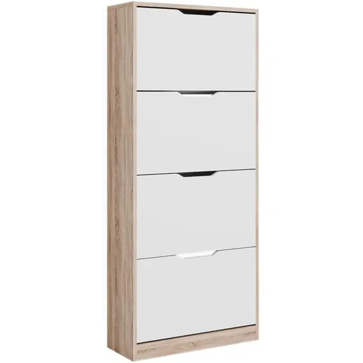 Sonoma/Blanco, 59 x 137 cm con 4 cajones abatibles - 1