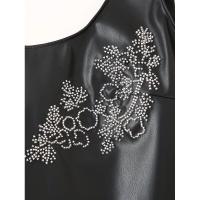 Vestido Mini Negro de Mujer con Decoración de Cuentas Moda Verano 2025 Elegante Sin Mangas para Mujer. - details 3