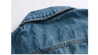 Chaquetas sin mangas de mezclilla de algodón rasgadas para hombre, parabrisas retro, ropa de otoño e invierno - details 5