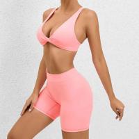 Conjunto de pantalones cortos cruzados sin espalda para mujer, ropa deportiva de 2 piezas, ropa de entrenamiento PIESS, ropa deportiva - details 17