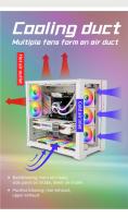 Ventilador para caja Frostwind PRISM IV PRO de 120 mm, 5 V 3 PIN ARGB, 12 V 4 PIN PWM, espejo infinito, 1650 RPM, 65 CFM, refrigerador silencioso para PC, sincronización MOBO, control de velocidad, para radiador de escritorio/refrigerador de CPU/caja de - details 9