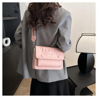 Bolso sencillo con estilo de oso español para mujer, bolso de hombro tipo bandolera versátil a la moda de seda color melocotón - details 32