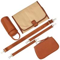 Mochila de Viaje de Cuero PU Sólido 7-en-1 Bolsa de Mamá con Almohadilla de Cambio - details 4
