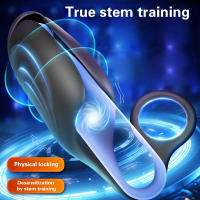 Vibrador de choque eléctrico para hombres, masturbador masculino, entrenamiento de resistencia, masajeador Sexual, anillo de glande, entrenador, juguete Sexual - details 18