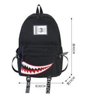 Mochilas escolares para niños y niñas, mochila grande con diseño de tiburón, impermeable, para viaje - details 1