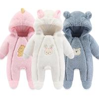 Chaqueta de invierno para bebé recién nacido, pelele cálido con capucha para bebé, mono grueso de algodón suave para niño, ropa para niña de dibujos animados de 0 a 12 meses - details 0
