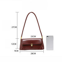 Bolso de hombro de cuero de PU para mujer, bolso pequeño, color sólido, de moda - details 28