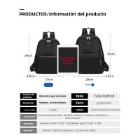 Bolso Mochila Mujer Negra Elegante 2025 |   Mochila Ligera Multifuncional Verano, Diseño Exclusivo y Moderno, Moda Casual Urbana - details 0