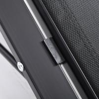 Tumbonas de jardín para exteriores con mesa auxiliar de vidrio templado, tumbonas con respaldo y reposabrazos para patio, piscina, terraza exterior, negro. - details 6