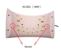 Secador de Uñas Clou Beaute 36W UV LED Lámpara para Secado Rápido con Enchufe US/EU/UK Para Manicura Gel Esmalte de Uñas - details 1